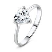 Huge Heart  CZ Silver Ring SCR-8-03